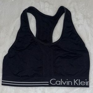 Calvin Klein sports bra. size small, black